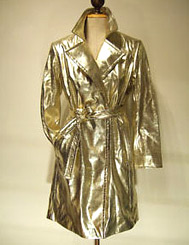 80s inspired gold metallic trench coat from eBay seller boo231