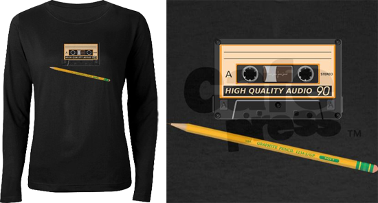 Cassette and Pencil T-Shirt