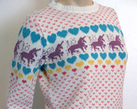 Unicorns and Hearts Get Fancy – The Trendy Fair Isle Sweater