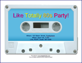 Download 80s Party Invitations | Like Totally 80s