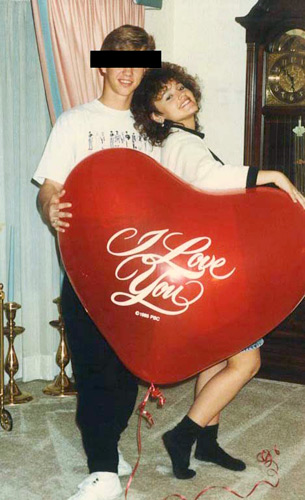 Lori receives a giant "I Love You" balloon from her boyfriend for Valentine's Day