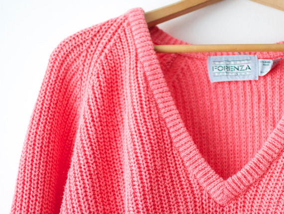 Up-close view of the Forenza v-neck sweater