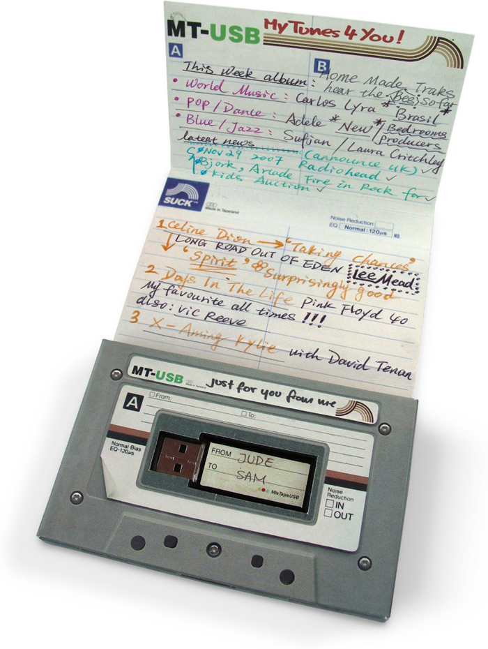 A Modern 80s Mix (Tape) on a Cassette Tape USB Drive