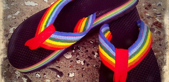 Colors Head to Toe – Rainbow Flip Flops