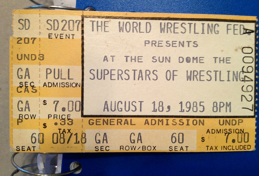 The World Wrestling Federation presents Superstars of Wrestling ticket stub