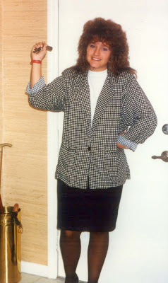 Lori wearing black hose in the 80s