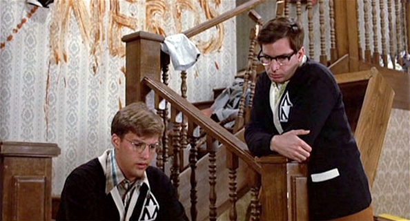 Anthony Edwards as Gilbert and Robert Carradine as Lewis in Revenge of the Nerds