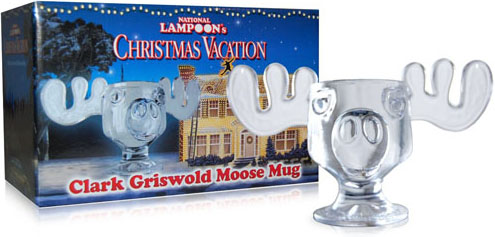 Christmas Vacation Glass Moose Mug