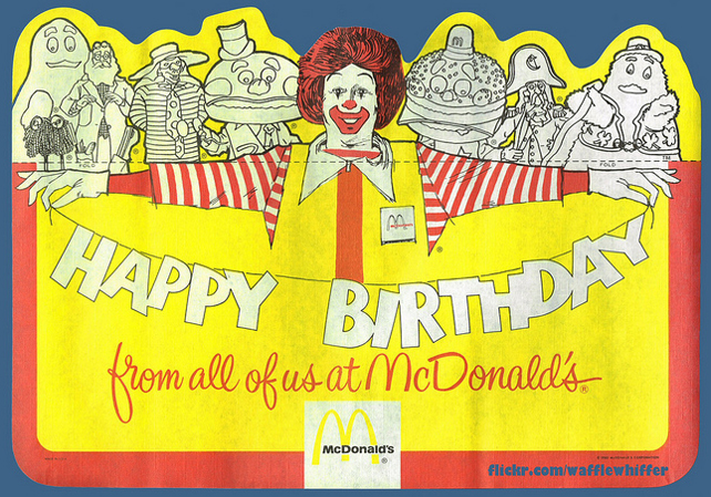 80s Birthday Party at McDonalds