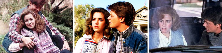 Melora Hardin was originally slated to play Jennifer Parker, Marty McFly's girlfriend, but was replaced when Michael J. Fox came on board because she was deemed too tall. The part then went to Claudia Wells for the first film and then Elisabeth Shue took over for the 2nd and 3rd installments of Back to the Future.