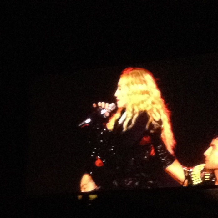 Madonna performing during her Rebel Heart tour