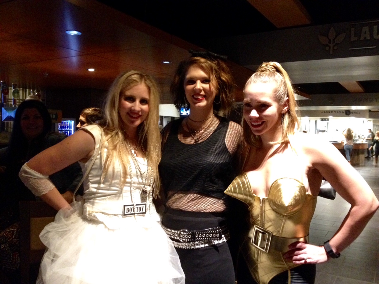 Concert goers dressed as different versions of Madonna