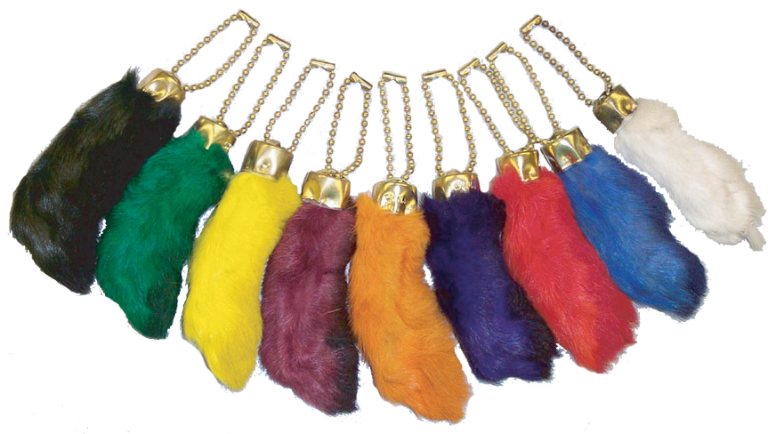 how to make rabbit foot keychain