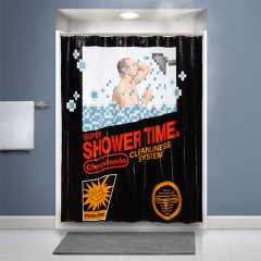 Nintendo Shower Curtain Game Box Puts You On The Cover