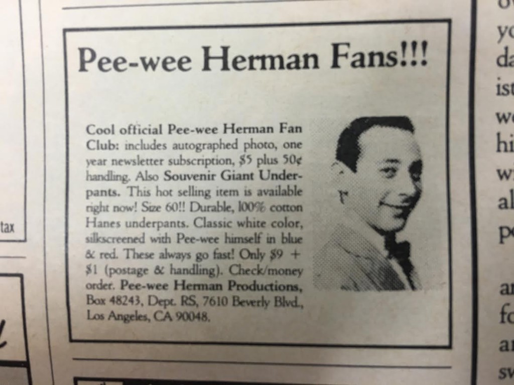 Pee Wee Herman Fan Club