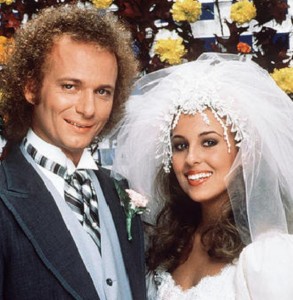 GENERAL HOSPITAL - Luke and Laura's wedding - 11/16/81 Luke (Anthony Geary) and Laura (Genie Francis) put their turbulent past behind them and married on the grounds of the Port Charles mayor's mansion, on Monday, Nov. 16 and Tuesday, Nov. 17, 1981, when ABC Daytime invited the world to tune in to the daytime wedding of the decade, on "General Hospital". The long-awaited nuptials, plus guest star Elizabeth Taylor, served up the highest ratings in soap opera history. GH81 (Photo by Bob D'Amico/ABC via Getty Images) ANTHONY GEARY, GENIE FRANCIS