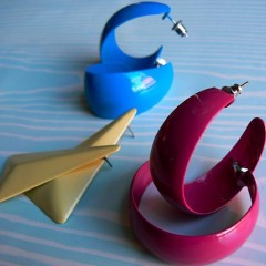 80s Earrings: Lacquer Lightning